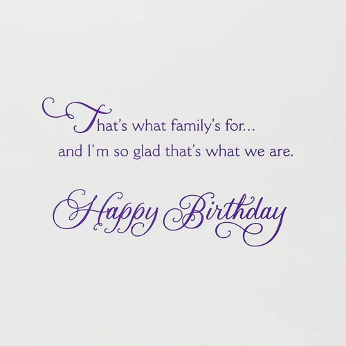 Vista 4 de Hallmark Tarjeta de cumpleaños para hermana (So Glad We're Family)