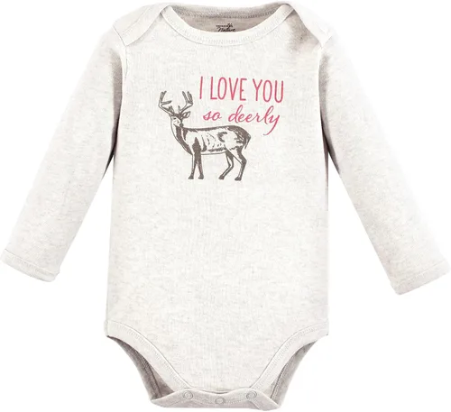 Vista 3 de Touched by Nature baby-girls Organic Cotton Long-sleeve Bodysuits
