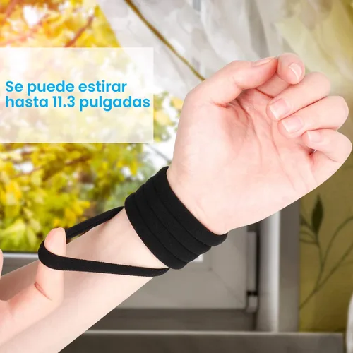 Vista 2 de 100 soportes grandes de algodón para cola de caballo, ligas para el cabello sin costuras, bandas elásticas para el cabello sin daños para cabello