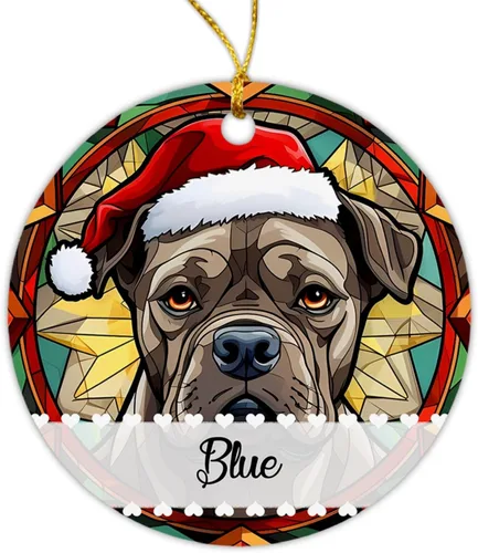 Vista 9 de Airedale Terrier - Adorno de Navidad para perro, regalo para Acción de Gracias, perros personalizados con sombrero de Navidad, adornos de Airedale