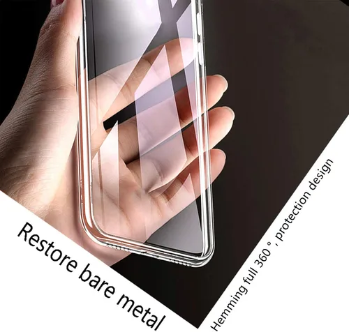 Vista 2 de Funda para Xiaomi Poco M4 5G (6.58 ") con 1 X Protector de pantalla de vidrio templado, Carcasa de parachoques de TPU transparente delgada, Silicona