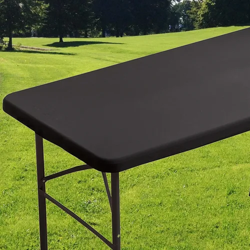 Vista 12 de Mantel cuadrado de elastano ajustable de 34 x 34 pulgadas, mantel elástico plegable para tarjetas de picnic, mantel elástico para mesa de patio
