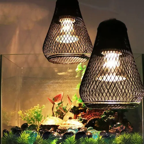 Vista 7 de Lámpara de calor para reptiles, lámpara de calor de 25 a 150 W con pantalla y tubo de hierro antimordeduras, calentador de cerámica infrarroja
