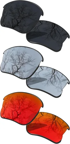 Vista 19 de ToughAsNails Juego de 3 lentes polarizadas de repuesto para Oakley Flak Jacket XLJ Pack