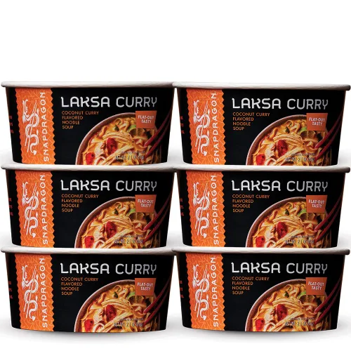Vista 11 de Snapdragon Pho Bowls - Paquete de 6 fideos instantáneos con caldo de carne vietnamita para sorber y fideos de taza de arroz sin gluten. Microondas