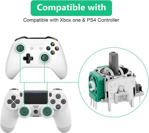 Vista 2 de EEEKit Joystick analógico de repuesto, paquete de 6 unidades de joystick analógico 3D para mandos de mando, módulo de sensor analógico de eje