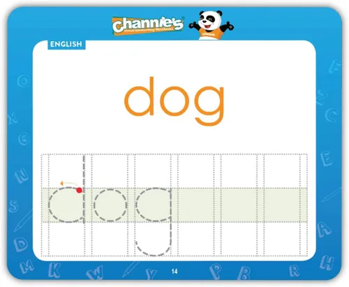 Vista 4 de Channie's Visual Dry Erase 50 primeras tarjetas flash en español/inglés, rastreo, práctica, escritura, tarjetas flash todo en uno, tamaño 5.5 x 4.25