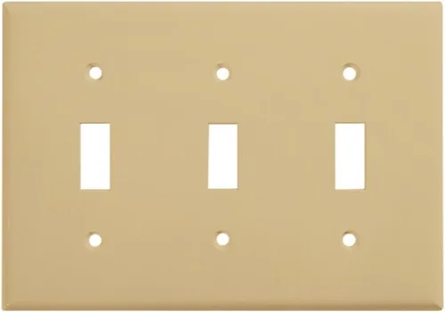 Vista 17 de ENERLITES - Placa de pared para interruptor de palanca triple sin tornillos, cubierta de interruptor de luz segura para niños, tamaño estándar de 3