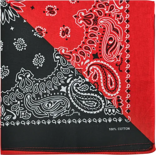 Vista 27 de Motique Accessories Bandana de algodón de 22 pulgadas con estampado cachemira