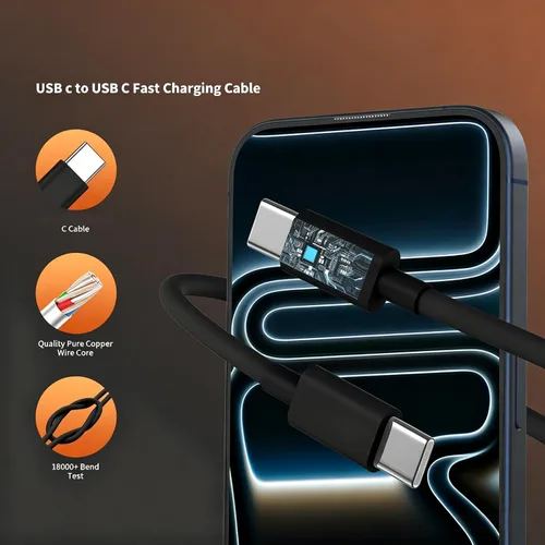 Vista 5 de Cargador para iPhone 17 16 Pro Max de Carga Rápida, Cargadores USB C Super Rápidos de 45W para iPhone 17 (6FT+6FT+10FT) Cables de Carga Tipo C