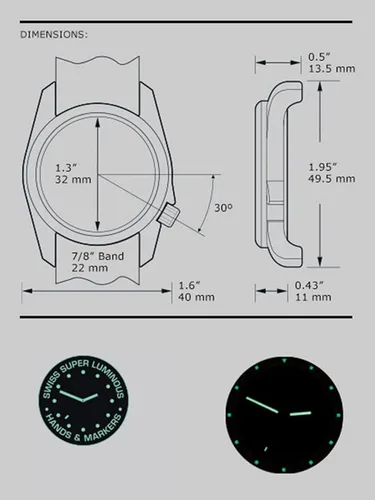 Vista 9 de BERTUCCI 11042 DX3 - Reloj de resina de campo con correa de nailon naranja con esfera negra, Negro -, Casual