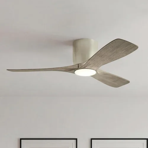 Vista 3 de Kichler Volos Ventilador de Techo de 48 pulgadas con Luz LED y Control de Pared en Níquel Cepillado, Ventilador Moderno de Interior con Motor