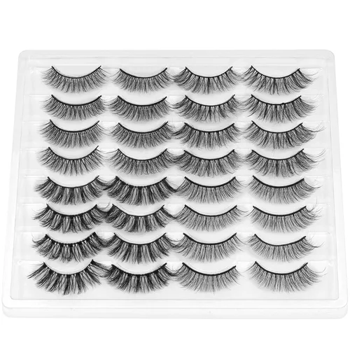 Vista 7 de DYSILK Pestañas postizas de visón – Pestañas postizas de aspecto natural, 16 pares de pestañas 6D, 4 estilos mezclados, largas, sintéticas