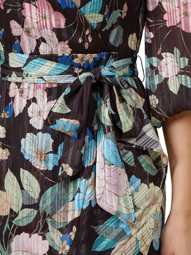 Vista 5 de Adrianna Papell Vestido cruzado de gasa para mujer