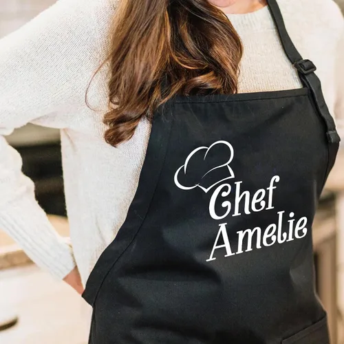 Vista 7 de Delantal de chef personalizado, regalo personalizado para papá o mamá, regalo personalizado para novio, marido, hermano, esposa, regalos