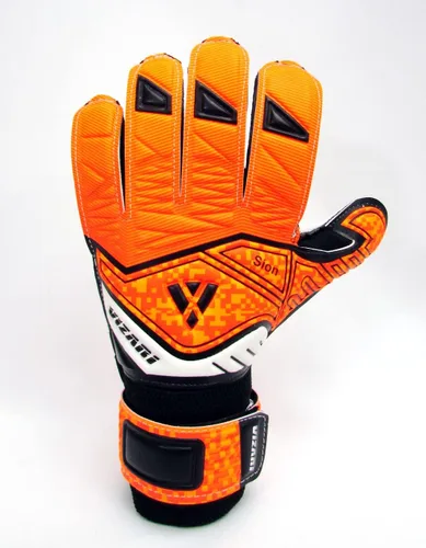 Vista 5 de Vizari Sion - Guantes de portero de fútbol para niños y adultos, material sintético, palma de látex alemana de 0.118 in, pulsera elástica ajustable