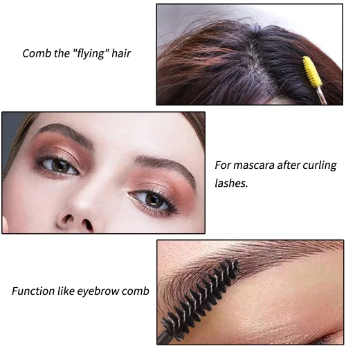 Vista 8 de YITOU - Cepillo de pestañas, brochas de maquillaje desechables, brochas de rímel, cepillo de pestañas de ojos, kit aplicador de varitas de cristal