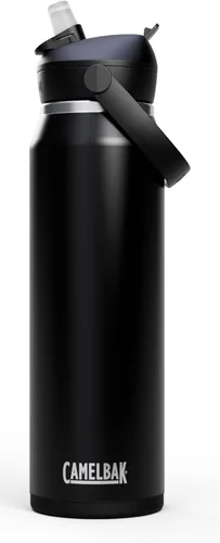 Vista 47 de CamelBak - Thrive - Botella de agua con tapa y pajilla, 20 onzas - Aislante de acero inoxidable, color negro