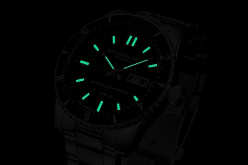 Vista 7 de Stuhrling Original Reloj suizo automático Datemaster Heritage 1004 de 1.732in, Datemaster Heritage