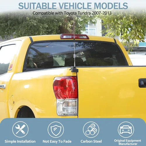Vista 6 de Soporte de antena para portón trasero de automóvil, kit de soporte de antena CB compatible con Toyota Tundra 2007-2013, camionetas, antena
