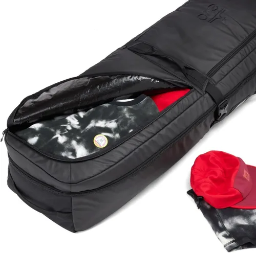Vista 6 de evo Bolsa de rodillos de esquí y snowboard de lujo con cubo de embalaje, bolsa de equipo de botas de esquí compatible con TSA con ruedas