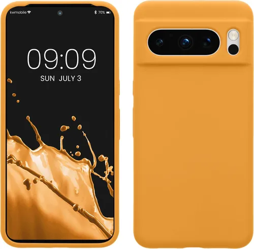 Vista 73 de kwmobile Funda compatible con Google Pixel 7 Pro - Funda de silicona TPU con acabado suave - Piedra antigua