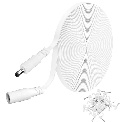 Vista 11 de Cable de extensión de alimentación CC de 12 V 3.05 m 2.1 mm×5.5 mm, cable de extensión de alimentación universal de 12 V para cámara de seguridad