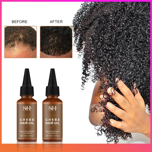 Vista 2 de Aceite para el cabello Chebe 100% natural, aceite de gowwim Chebe, fabricado con auténtico polvo Chebe de Chad, tratamiento de pérdida de cabello