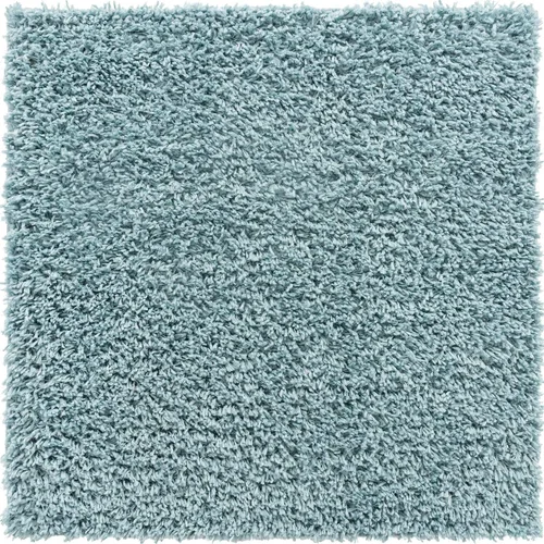 Vista 11 de Unique Loom Davos Shag Collection - Alfombra de área, color liso (3 pies 3 pulgadas, cuadrada, aguamarina)