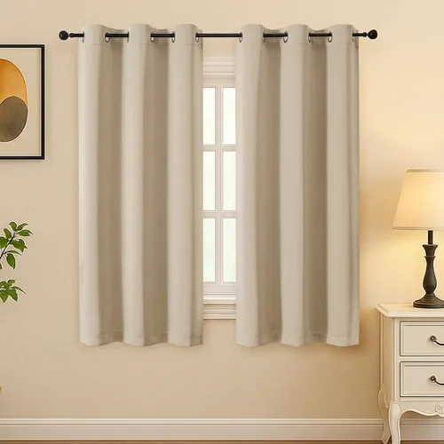 Vista 67 de Simplebrand Juego de 2 paneles de cenefa aguamarina para ventana de cocina de 14 pulgadas de largo, cortinas de oscurecimiento de habitación