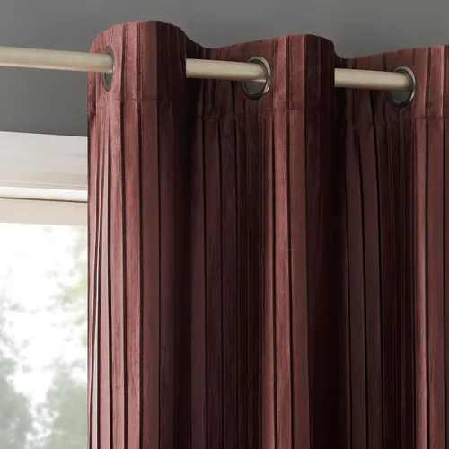 Vista 11 de Sun Zero Scarlett - Juego de 2 paneles de cortinas opacas plisadas de terciopelo que reducen el ruido, 40 x 84 pulgadas, marrón chocolate