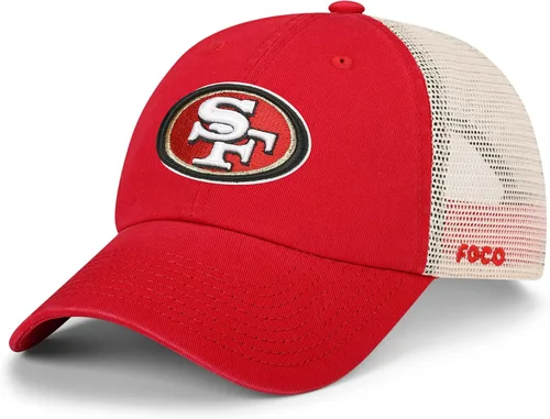 Vista 8 de FOCO NFL - Gorra de camionero de malla casual con logotipo del equipo de la NFL para hombre