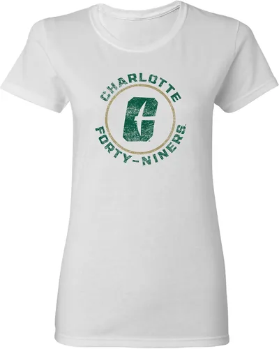 Vista 14 de NCAA - Camiseta para mujer, diseño de círculo envejecido, color del equipo, universidad