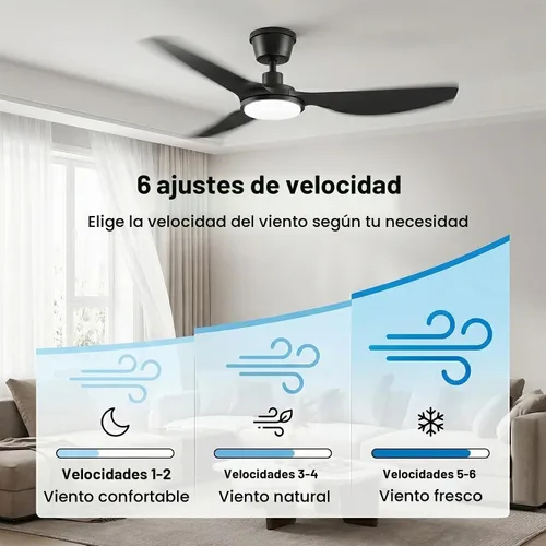 Vista 4 de Newday Ventilador de techo impermeable IP66 de 52 pulgadas con luces, ventilador de glorieta resistente a la intemperie con control remoto, LED