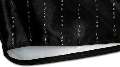 Vista 3 de Original Fuck You Pinstripe Muay Thai Boxing Shorts de Kickboxing MMA UFC Unisex Hombres Mujeres Artes Marciales Pantalones Cortos de Lucha