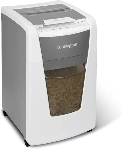 Vista 8 de Kensington Trituradora OfficeAssist de 150 hojas con alimentación automática de microcorte antiatascos de papel y tarjeta de crédito para oficina