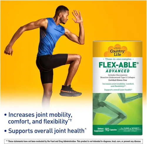 Vista 2 de Country Life Flex-Able Advanced Capsules, 90 unidades, certificado sin gluten