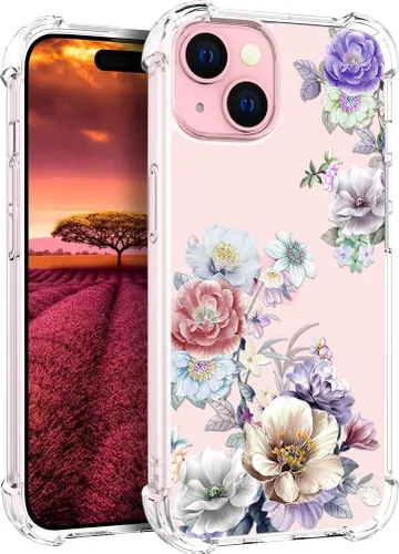 Vista 16 de Funda compatible con iPhone 15, bonita funda transparente para mujer, funda de silicona transparente para teléfono, color negro, tigre poderoso