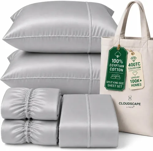 Vista 54 de CLOUDSCAPE LINEN Sábanas de cama individuales de lujo 100% algodón egipcio 01. blanco