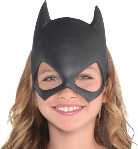 Vista 3 de Costumes USA Disfraz morado de Batgirl de Halloween para niñas Batman talla M 8-10 incluye vestido capa máscara y más