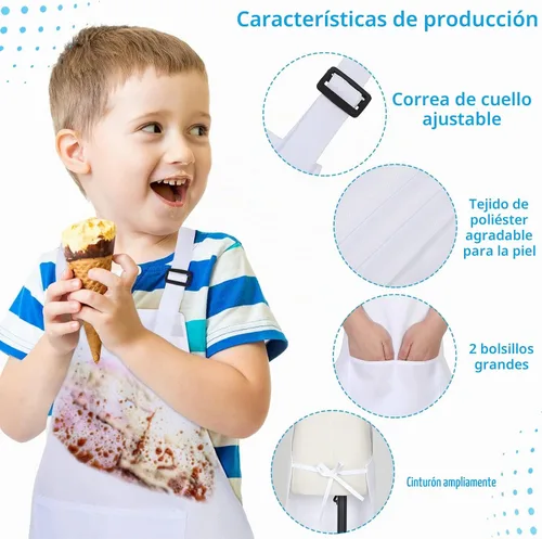 Vista 3 de Handepo 30 piezas de delantales para niños con pintura ajustable