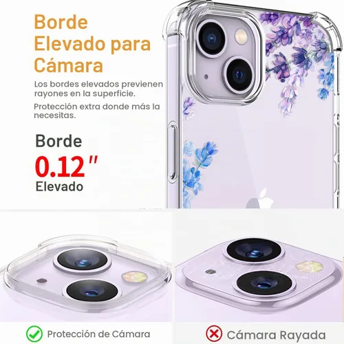 Vista 4 de Funda para iPhone 13 y iPhone 14 (6.1 pulgadas) con protector
