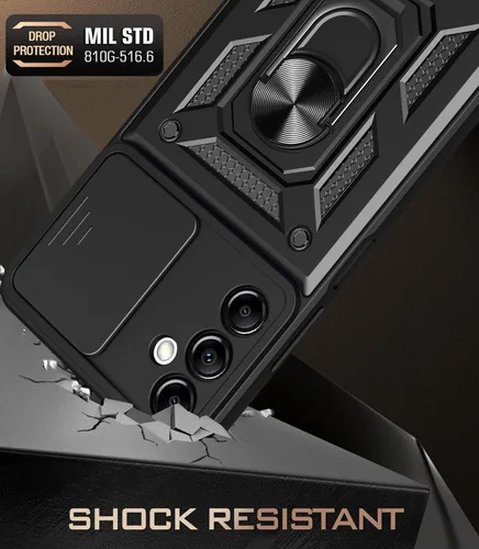 Vista 3 de Funda para Samsung Galaxy A14 5G con [2 unidades] protector de pantalla, para Galaxy A14 4G, funda protectora de doble capa resistente para teléfono