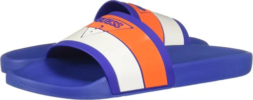 Vista 11 de GUESS Sandalias Edeno Slide para hombre, Azul (Medium Blue)