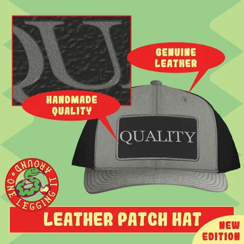 Vista 4 de I Miss Achieving Victory - Leather Black Patch Engraved Trucker Hat