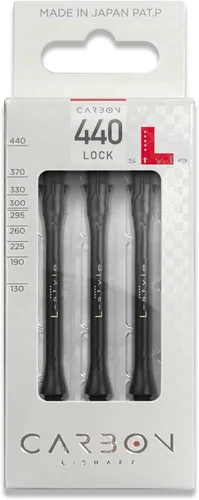 Vista 8 de L-style L-Shaft Carbon Locked Dart Shafts – Lightweight Carbon Shafts for Soft Tip & Steel Tip Darts – Set of 3