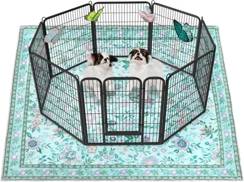 Vista 10 de Almohadillas lavables para orina para perros, paquete de 2 almohadillas reutilizables súper absorbentes para cachorros con patrones de flores