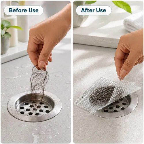 Vista 6 de 30 piezas desechables para desagüe de ducha, adhesivo de cubierta