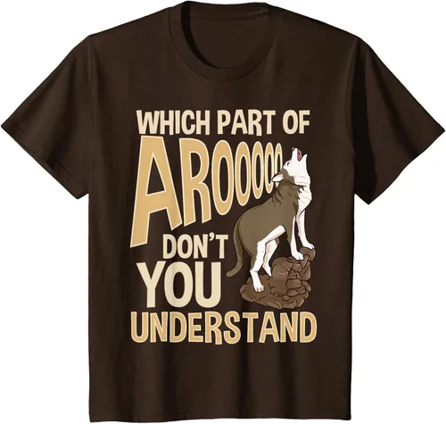 Vista 47 de What Part Of Aroooo Don't You Understand Husky - Camiseta para perro, Negro, S