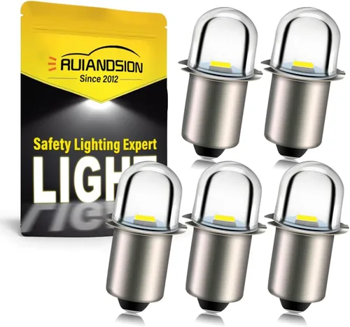 Vista 8 de Ruiandsion Bombilla LED de 3 V P13.5S Base Socket Blanco Cálido Bombillas LED de repuesto para linternas, antorcha de linterna, no polaridad